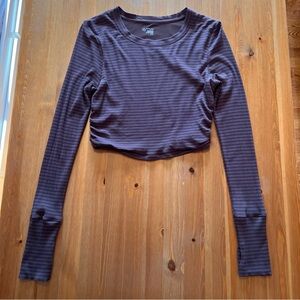 Aerie Offline Striped Crop Longsleeve